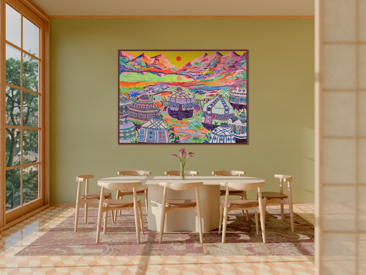 Kazah Yurts 120 x 160 cm (47.2 x 63.0 in)