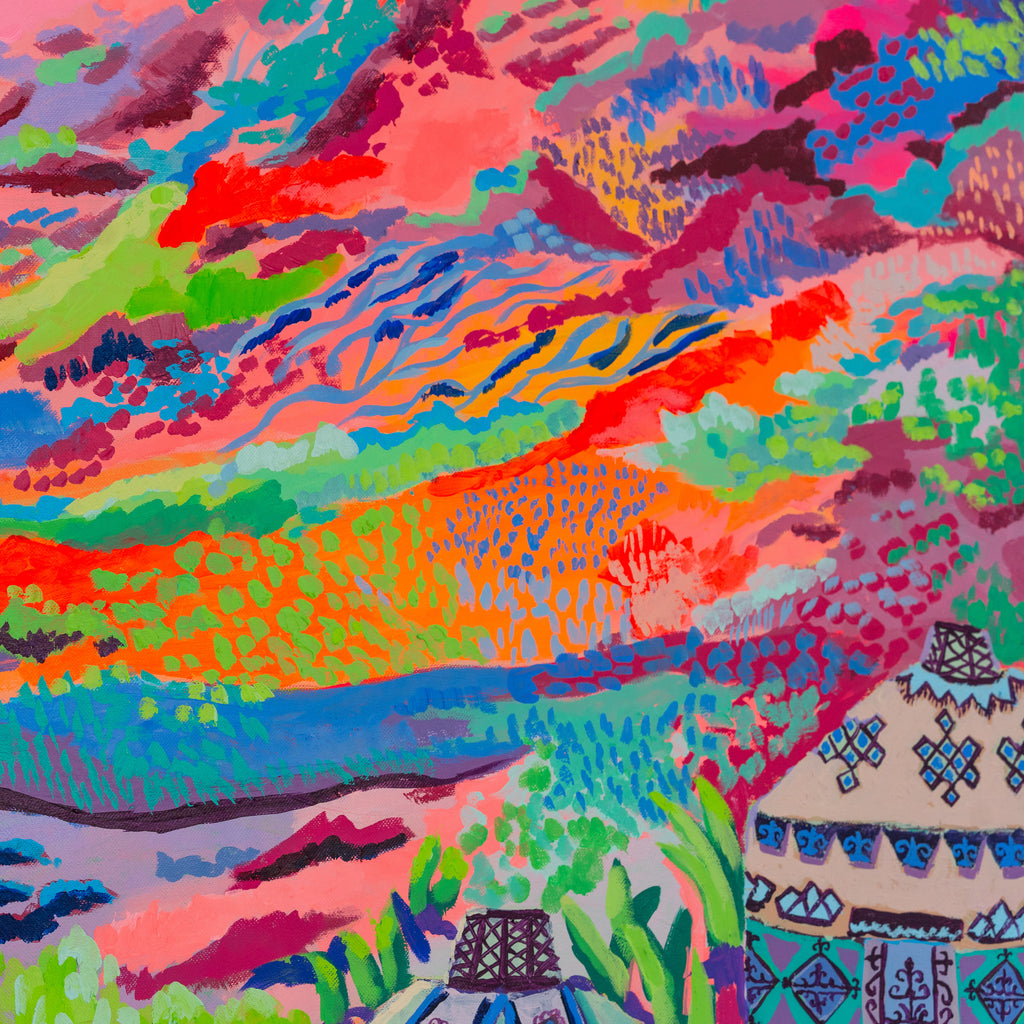Kazah Yurts 120 x 160 cm (47.2 x 63.0 in)