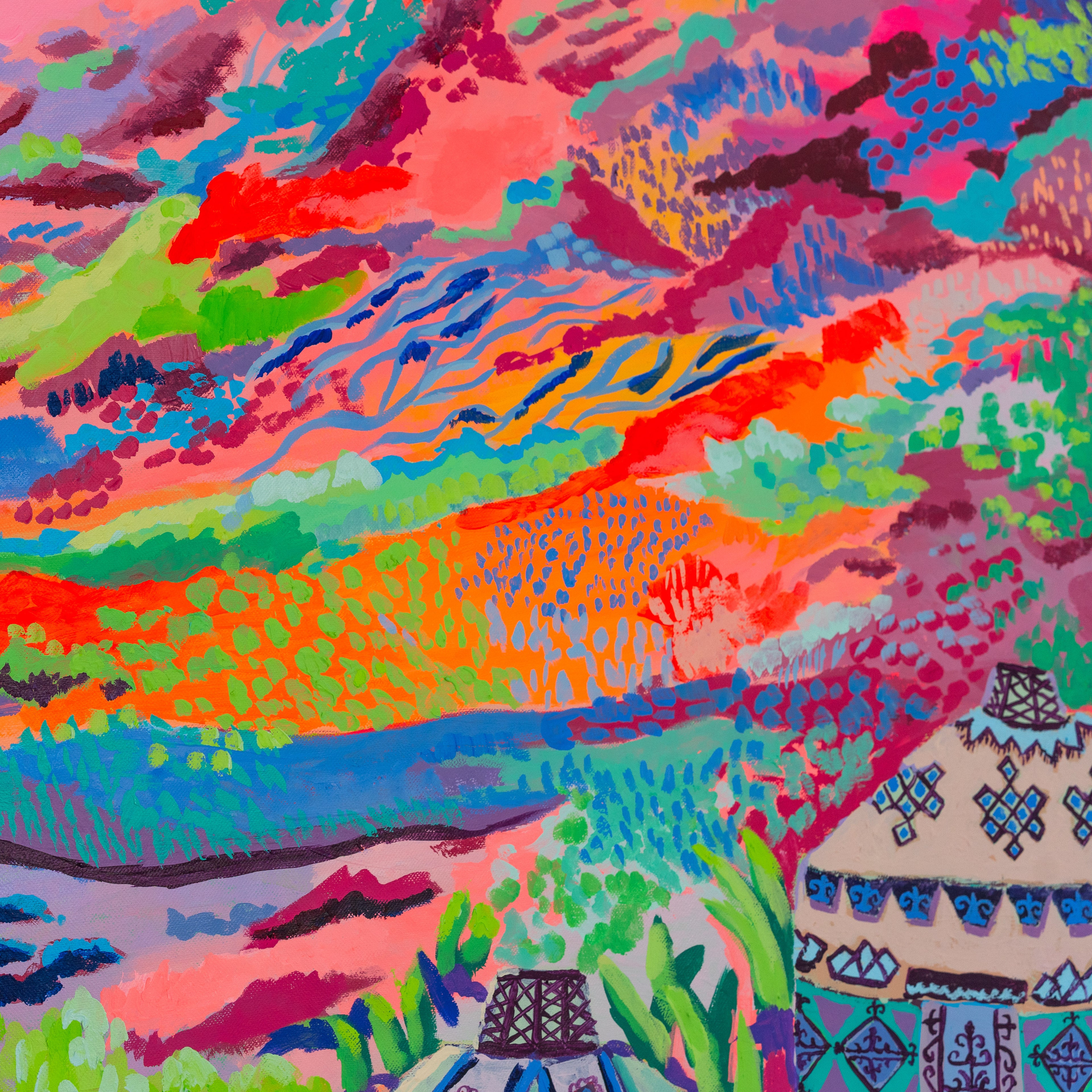 Kazah Yurts 120 x 160 cm (47.2 x 63.0 in)