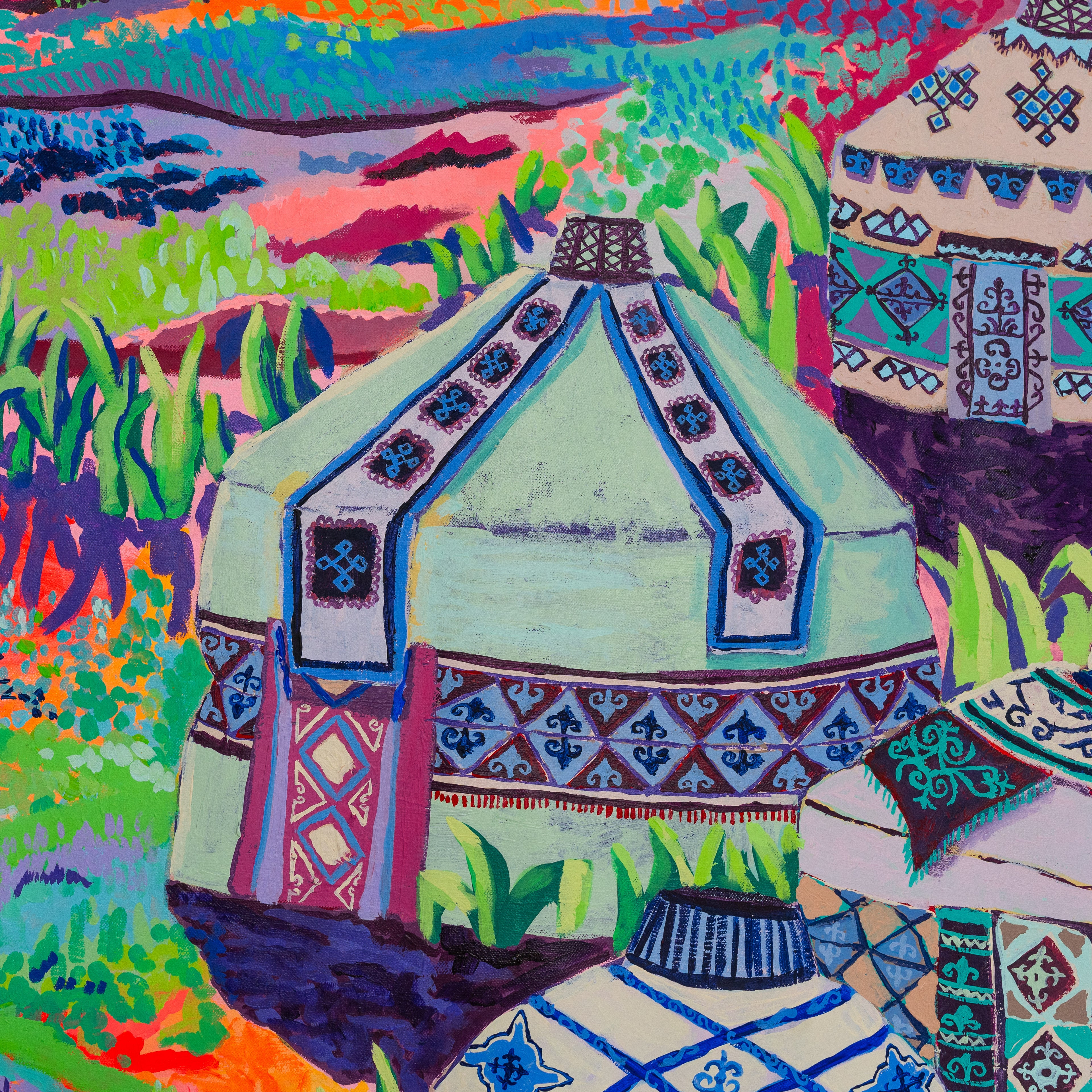 Kazah Yurts 120 x 160 cm (47.2 x 63.0 in)